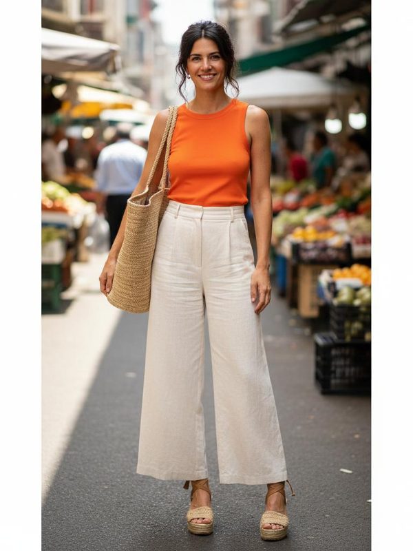 Vibrant Orange & Linen: Your Effortless Summer Chic Guide