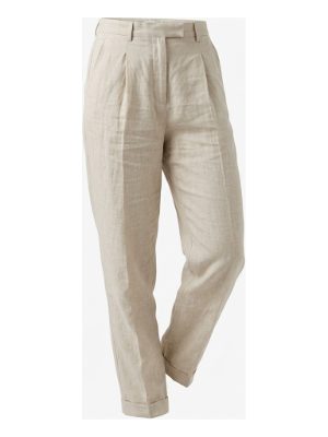 pantalón de lino con pinzas