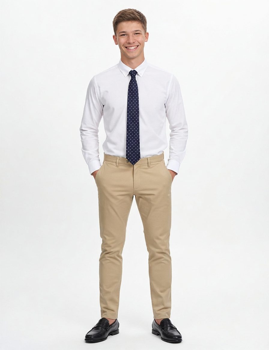 Este conjunto presenta un look casual de negocios impecable y moderno,… · Outfit de Nicolas López Roman