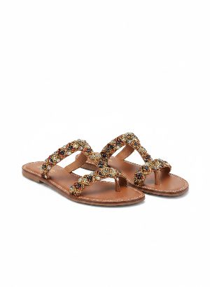 embellished flat sandals