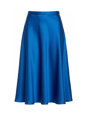 falda midi satinada · azul