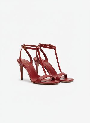 sandalias de tacón de tiras