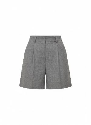 pleated tailored shorts