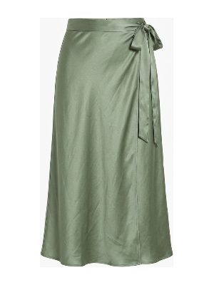 falda midi envolvente · verde