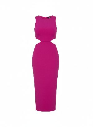 vestido midi con aberturas laterales