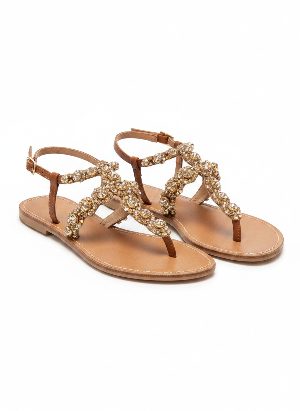embellished flat sandals