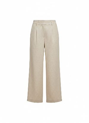pantalones anchos de lino
