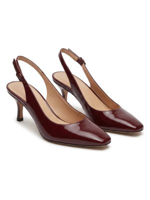 burgundy slingback heels