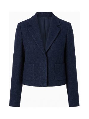 navy blue tweed blazer