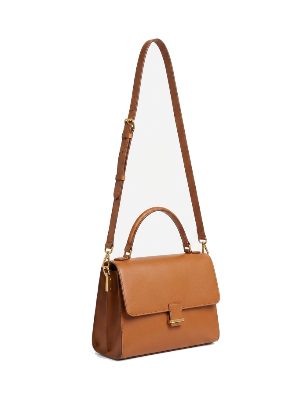 bolso de mano con asa · marrón