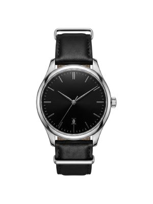 reloj de pulsera · negro y plateado