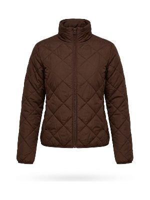 brown quilted jacket