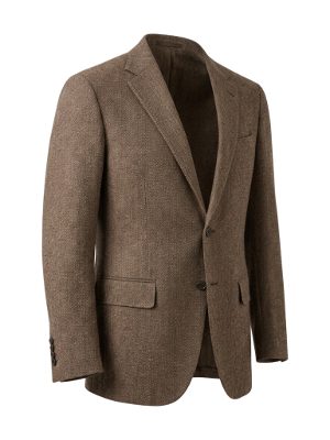 blazer de tweed · marrón