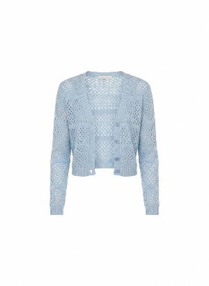 Openwork knit cardigan