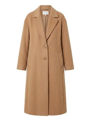 camel long wool coat