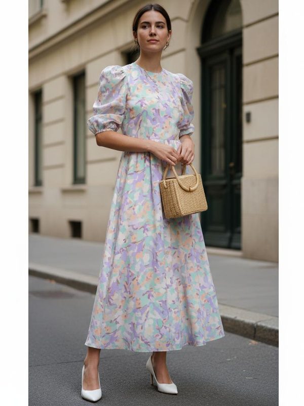 Maxi Floral Pastel: Elegancia Desenfadada para el Verano