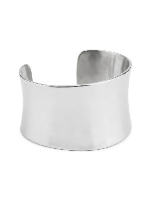 pulsera ancha de metal · plateado