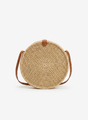 round straw bag