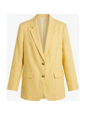 blazer de lino · amarillo