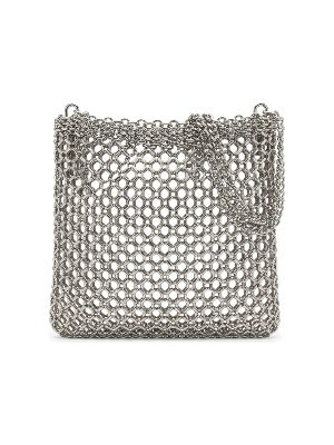 bolso de mano plateado · plateado