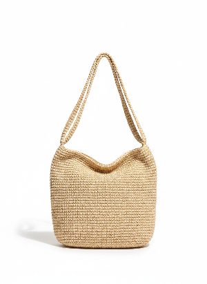 bolso de hombro de paja