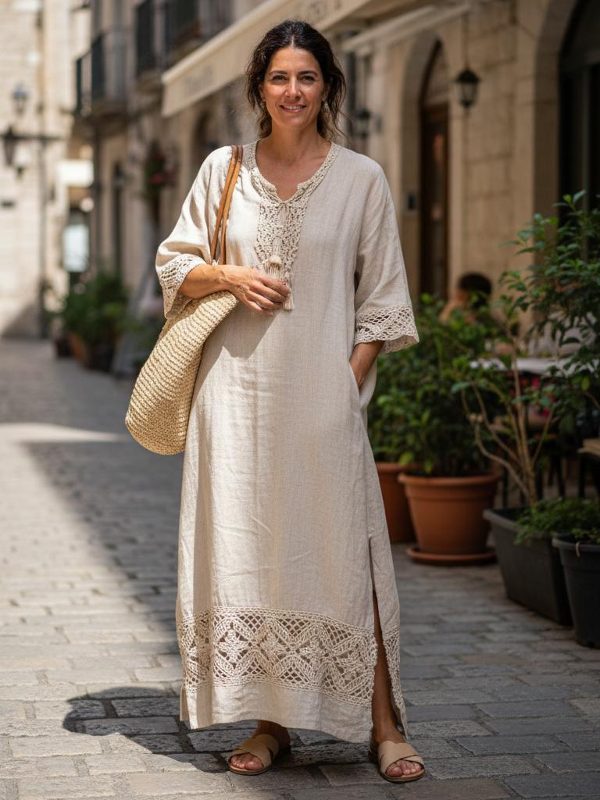 El Caftán de Lino: Tu Esencia Bohemio-Chic para el Verano