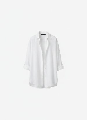 camisa de lino abierta