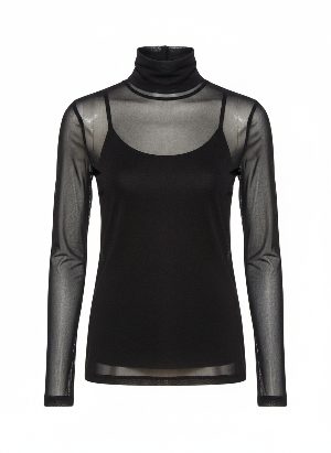 cuello alto transparente