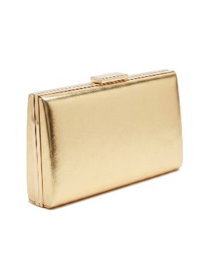 bolso de mano clutch · dorado