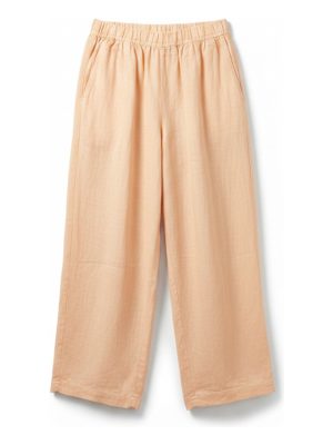 pantalones anchos de lino · melocotón claro