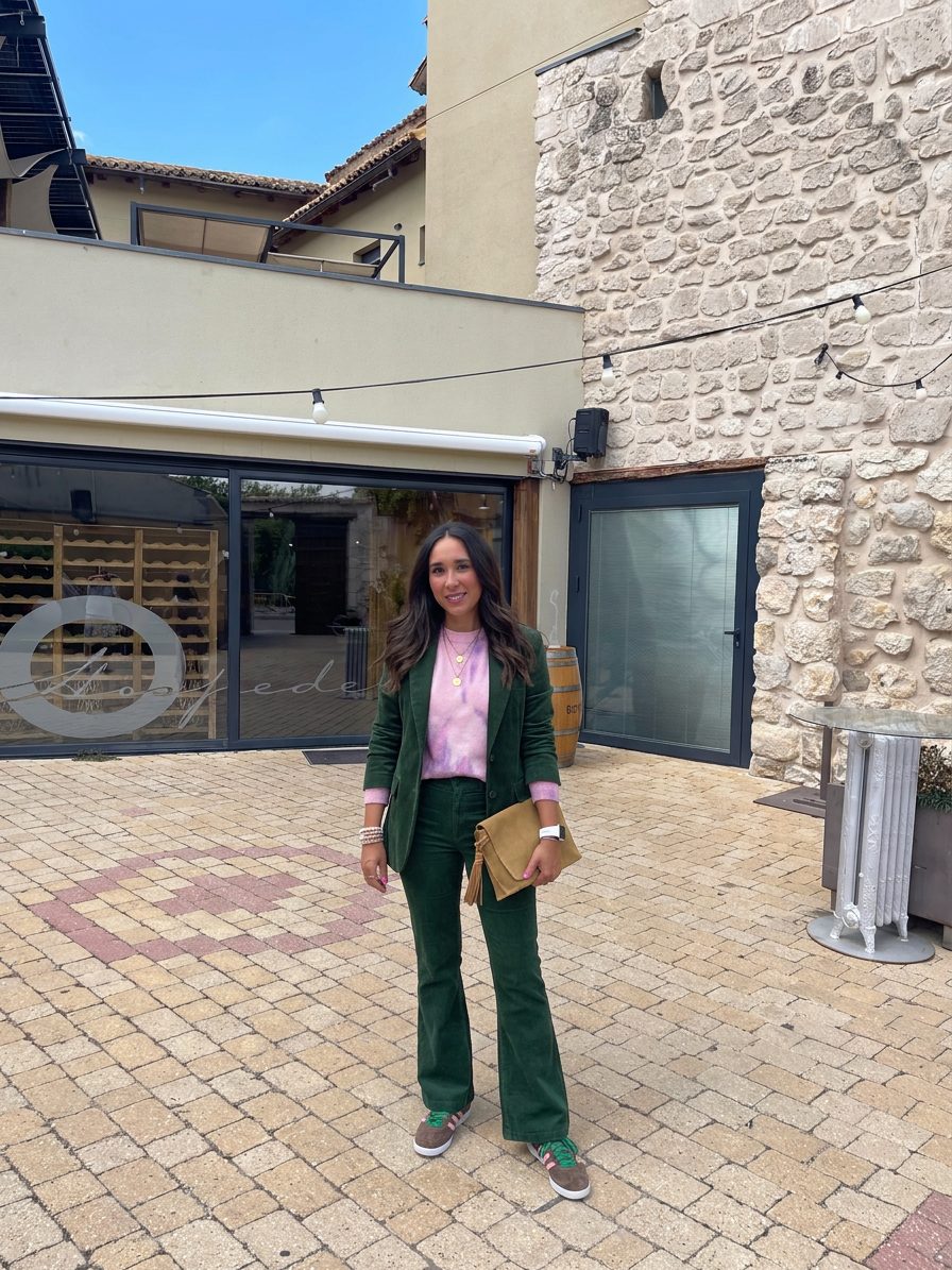 Un conjunto casual de inspiración retro protagonizado por un traje de… · Outfit de Paulina Arredondo