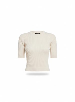 short-sleeved knit top