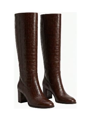 leather knee-high boots