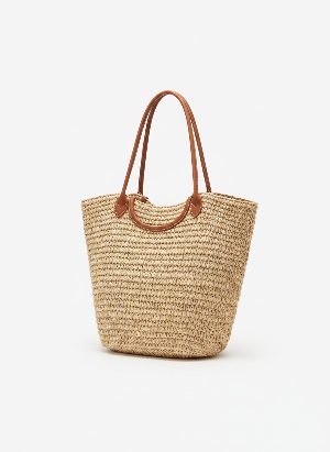 raffia tote bag
