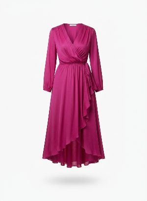 vestido cruzado asimétrico