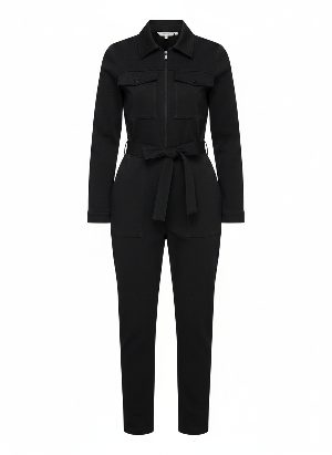 utility jumpsuit with belt