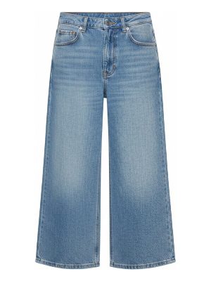 jeans cropped de pierna ancha · azul claro