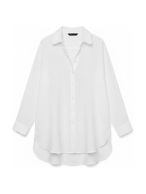 camisa holgada de lino · blanco