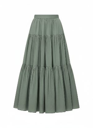 tiered maxi skirt