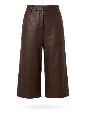 leather culotte pants