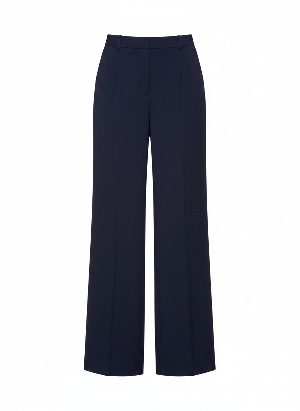 high-waisted palazzo trousers