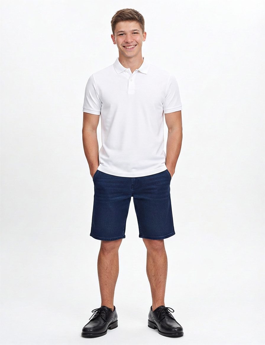 Este atuendo masculino luce fresco y moderno, combinando una clásica… · Outfit de Nicolas López Roman