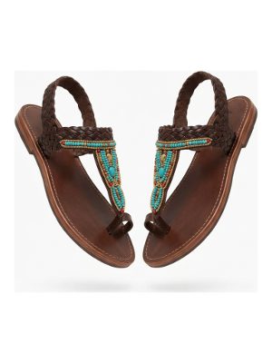 decorated flat sandals