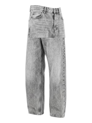 vaqueros anchos desgastados · gris