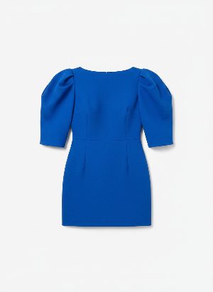 puffed-sleeve mini dress