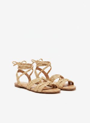 tied flat sandals