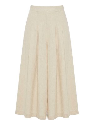 falda midi de lino · crema