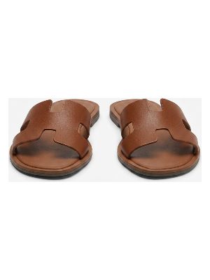 sandalias de cuero marrónes · marrón