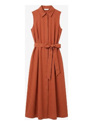 sleeveless midi dress