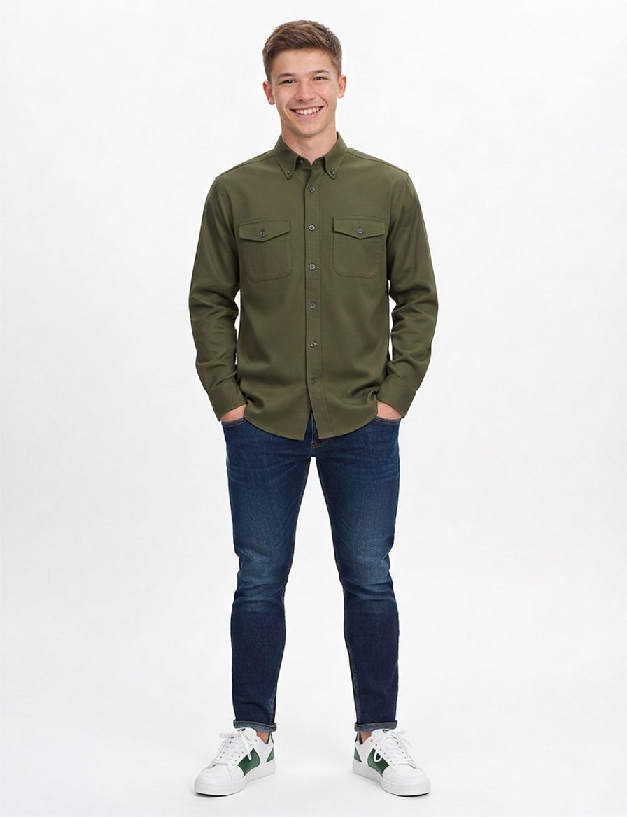 Claro, aquí tienes la descripción:

Este atuendo presenta una… · Outfit de Nicolas López Roman